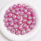 Diamond Round Acrylic Beads 16mm Glossy Faceted Mixed Colors 10pcs 7