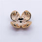 Imitation Shell Flower Acrylic Beads 23-40mm Golden Shine 50pcs 4
