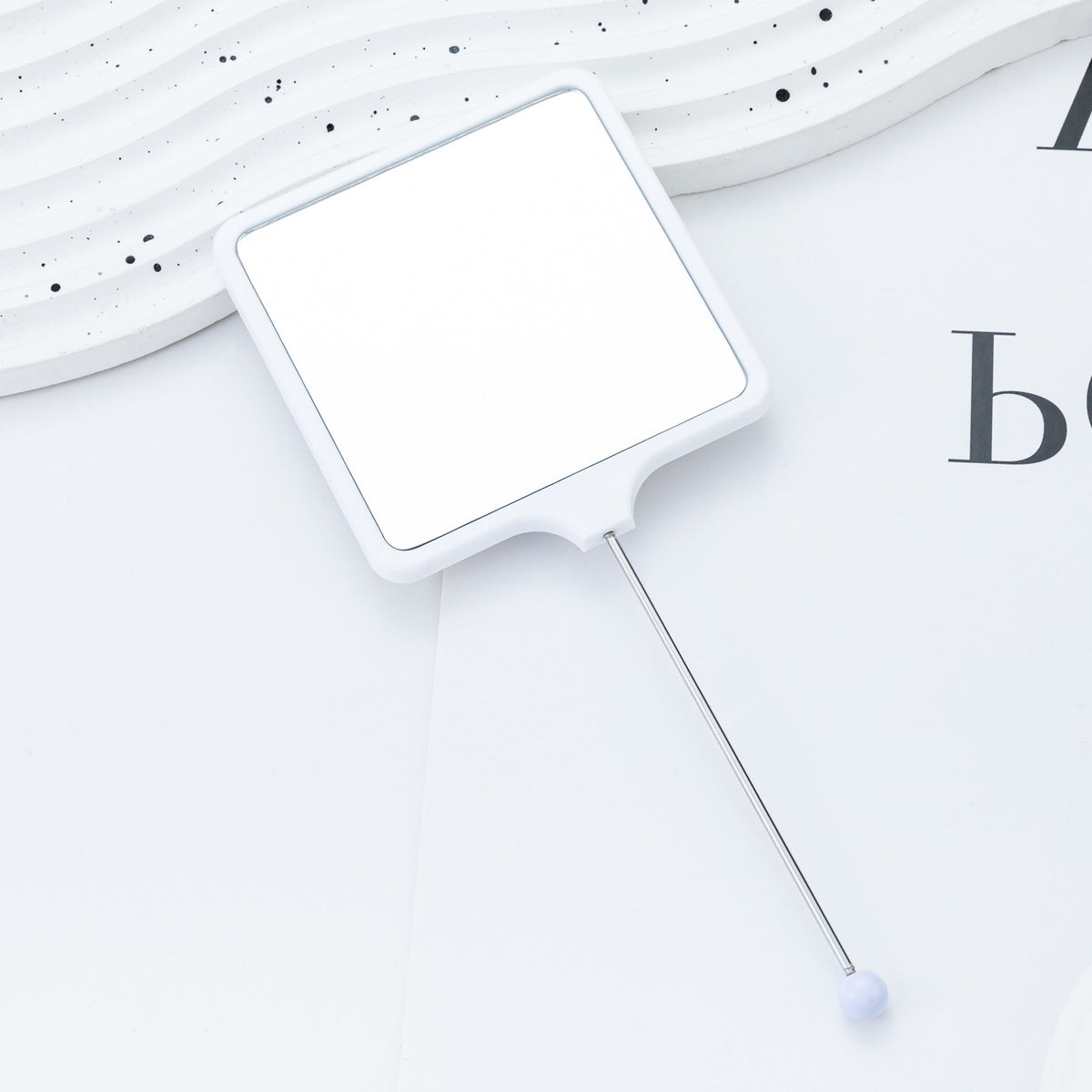 Beadable Plastic Mirrors Handheld Square