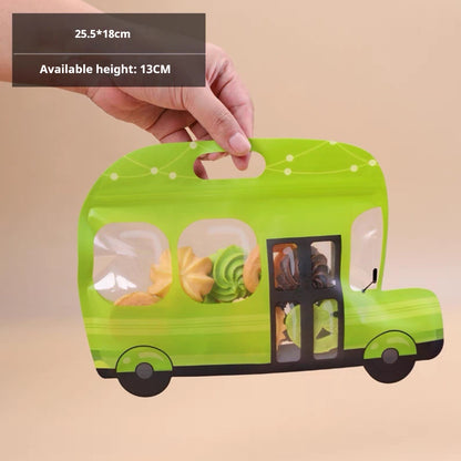 Car Shaped Zip Lock Bags Plastic Stand Up with Handle 25.5x18cm 10pcs 8