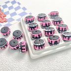 Painted Cake Acrylic Beads 14x20mm Colorful Dripping Icing 10pcs 2