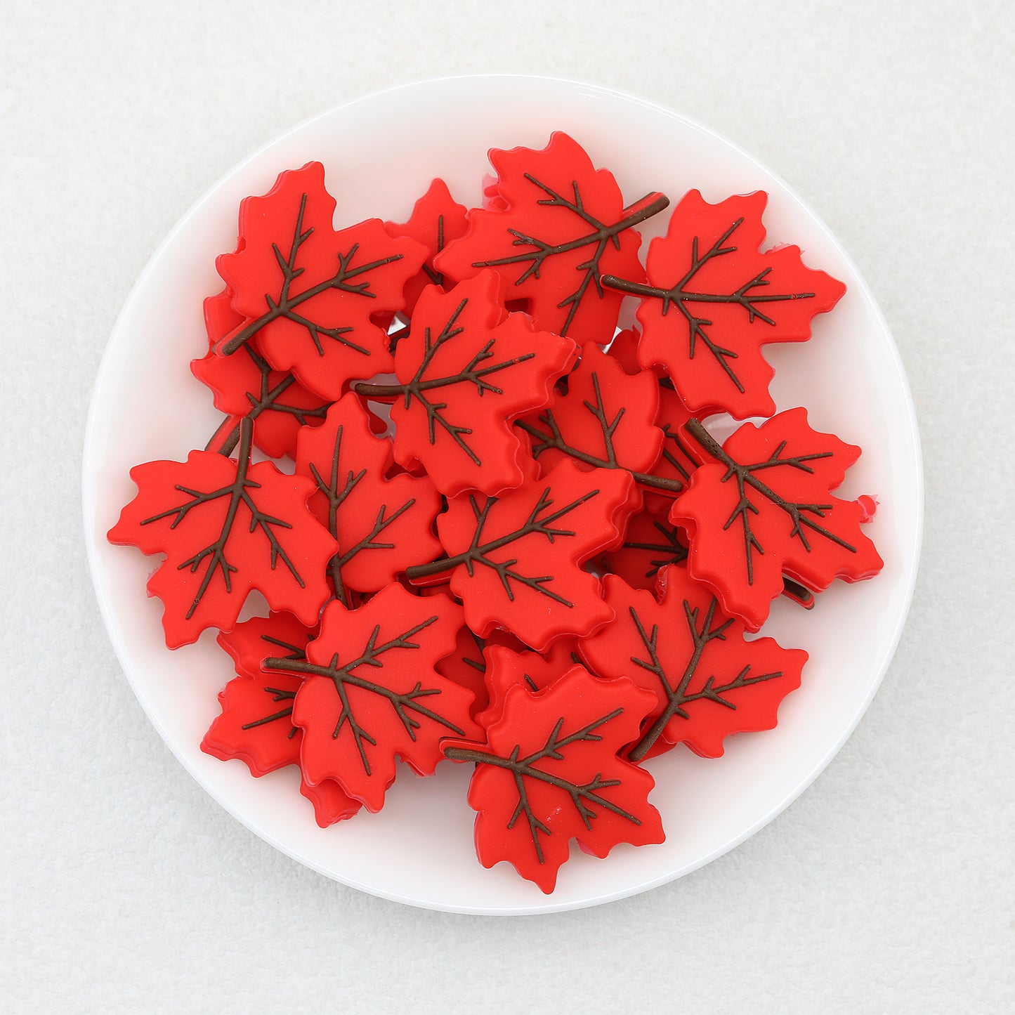 Autumn Maple Leaf Silicone Focal Beads 20 pcs 5