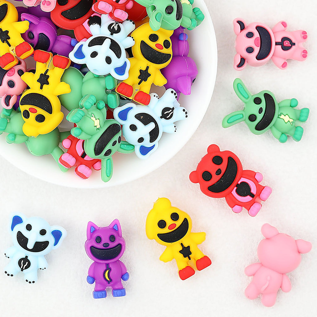 Colorful 3D Animal Monster Silicone Focal Beads 20pcs