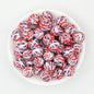 15mm US Themed Printed Silicone Round Beads 50pcs - Flag