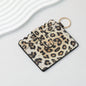 PU Card Holder Keychain Multi Patterned - B6 Yellow leopard