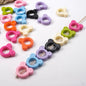 Glossy Painted 22mm Hollow Mickey Head Acrylic Bead Frame 50pcs