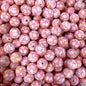 Easter 15mm Silicone Beads Yellow Red Color Egg Printed 50pcs 2