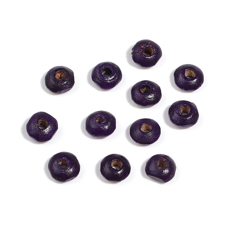 Wooden Round Spacer Beads 6mm 8mm Colorful Dyed Schima 250g 7