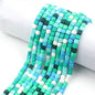 Cube Clay Beads 6mm Solid Color Polymer Matte Finish 10strands 31