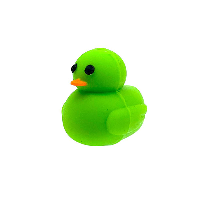 Silicone 3D Focal Beads Little Duck Vibrant Colors Glitter Speckled 3