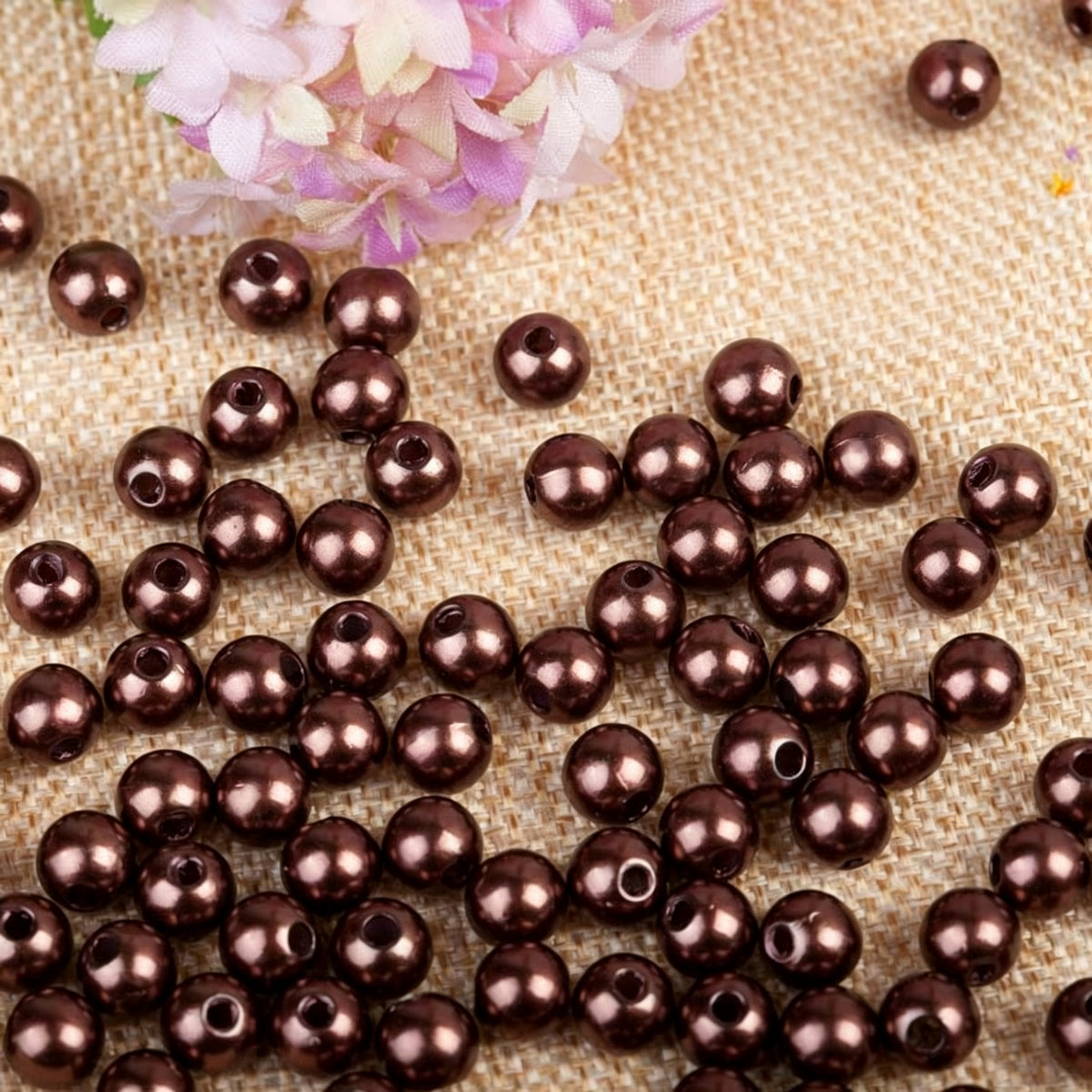 Round Faux Pearl ABS Plastic Beads Wholesale, Colorful Shiny Craft Colors, 6mm