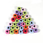 Colored Heart Acrylic Flat Round Beads 7mm Mixed Colors 200pcs 15
