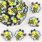 Cute Bee Wreath Silicone Focal Beads 20 pcs