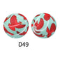 50Pcs 15mm Colored pattern printed silicone beads 51