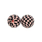 15mm Checkered Silicone Beads Classic Color Pattern 50pcs 16