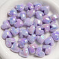 Faceted Heart Acrylic Beads 17.5mm Pastel Vibrant Mixed 10pcs 9