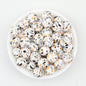 15mm Multicolor Patterned Printed Round Silicone Beads 50pcs - Glass