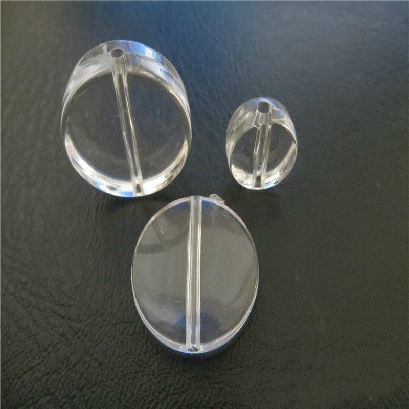 Transparent Flat Acrylic Beads 14*7 21*5 22*8 32*6mm 3pcs 2