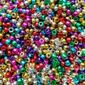 Plating Metallic Color Acrylic Pony Beads 9mm Mixed 150pcs