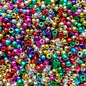 Plating Metallic Color Acrylic Pony Beads 9mm Mixed 150pcs