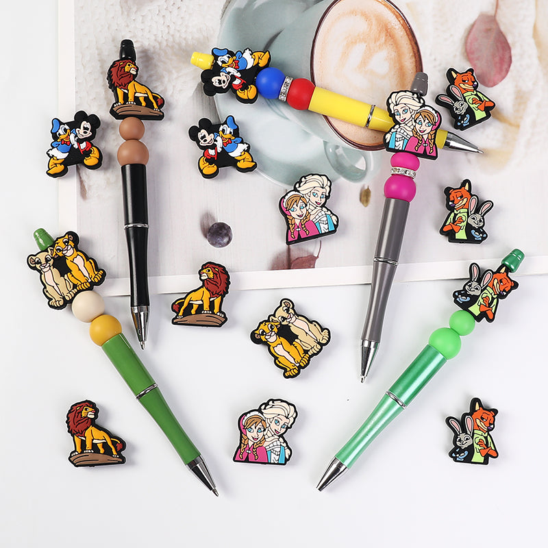 Silicone Focal Beads Disney Anime Characters Classic Duo Group 20pcs 7