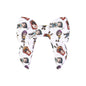 10pcs 3D Bow Printed Silicone Focal Beads