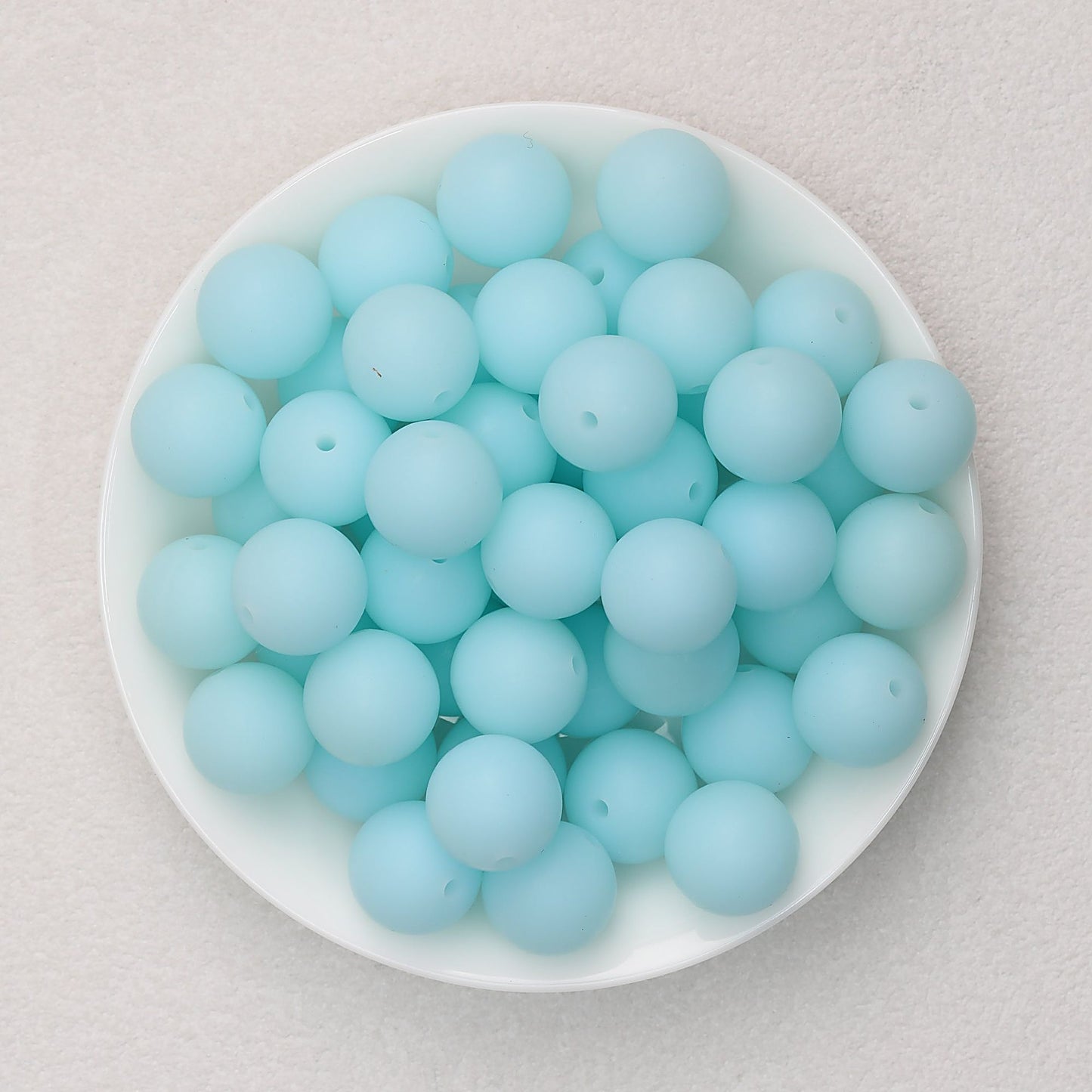 Glow in the Dark 15mm Round Silicone Beads 50pcs - 2 Blue to Green