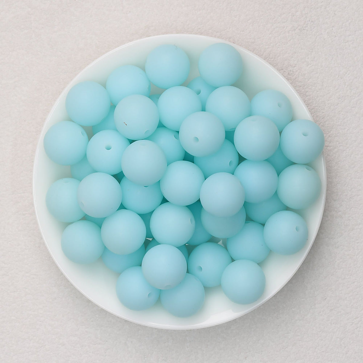 Glow in the Dark 15mm Round Silicone Beads 50pcs - 2 Blue to Green