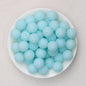 Glow in the Dark 15mm Round Silicone Beads 50pcs - 2 Blue to Green