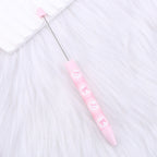 Beadable Long Pink Butterfly Pattern Ballpoint Pen for Crafting 5