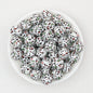 15mm Colored Leopard Print Round Silicone Beads 50pcs 3