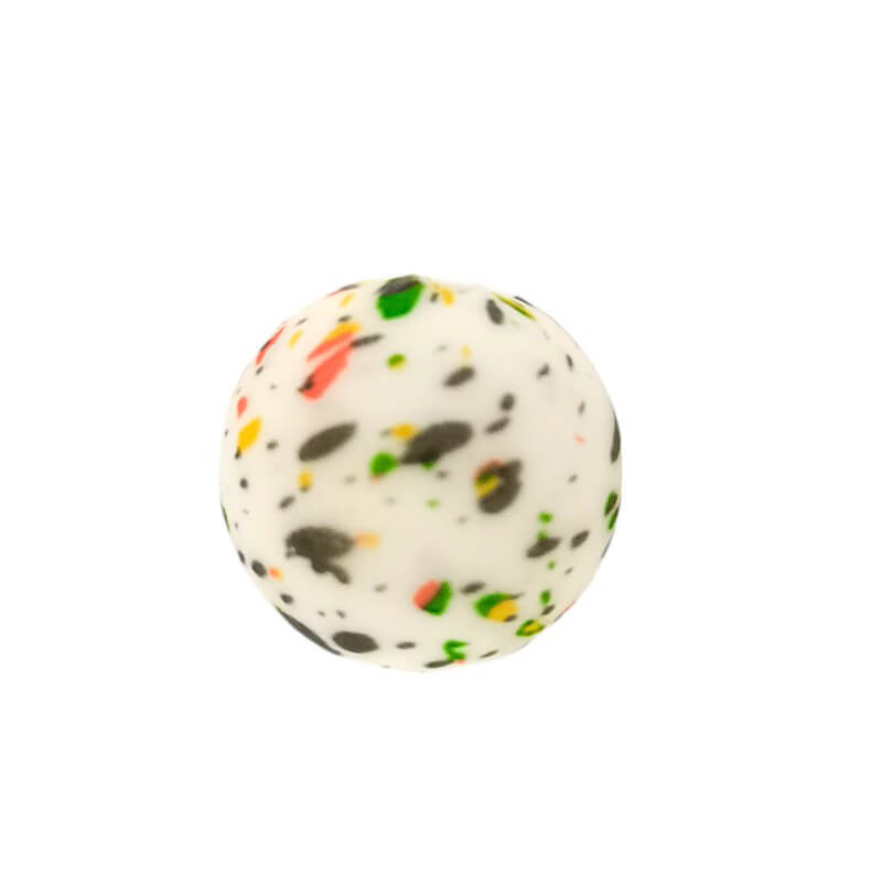 15mm Silicone Beads Terrazzo Print Multi Color 50pcs 2