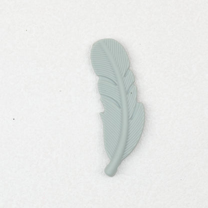 Colorful Feather Shaped Silicone Beads 20pcs 18