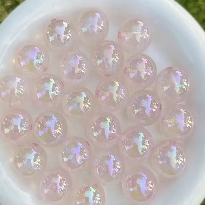 Glow In The Dark Bubblegum Beads 20mm Mermaid Color Pastel 10pcs 6