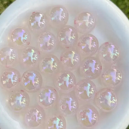 Glow In The Dark Bubblegum Beads 20mm Mermaid Color Pastel 10pcs 6