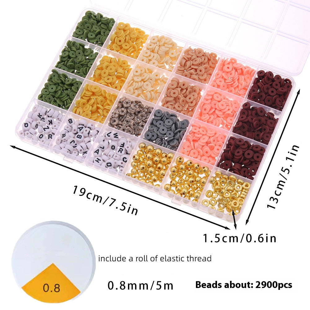 Heishi Clay Beads 6mm Polymer Colorful Matte Doughnut 1 Strand 10