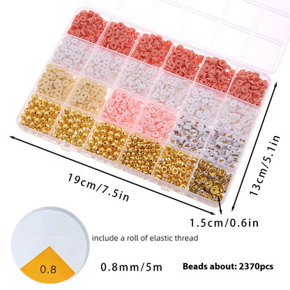 Heishi Clay Beads 6mm Polymer Colorful Matte Doughnut 1 Strand 14