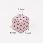 Colored Cube Acrylic Beads 14mm Printed Rose Pattern 10pcs 4