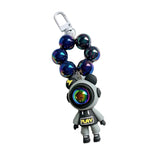 Acrylic Spaceman Beaded Keychain Colorful Astronaut Charm 5