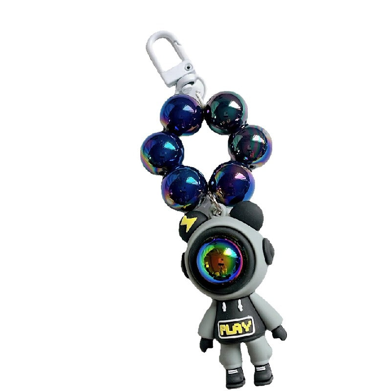 Acrylic Spaceman Beaded Keychain Colorful Astronaut Charm 5