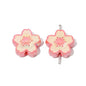 Ombre Sakura Flower Acrylic Beads 20mm Assorted Colors 4pcs 13