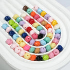 Acrylic Faceted Spacer Beads 8mm Baking Painted Solid Color 50pcs 4