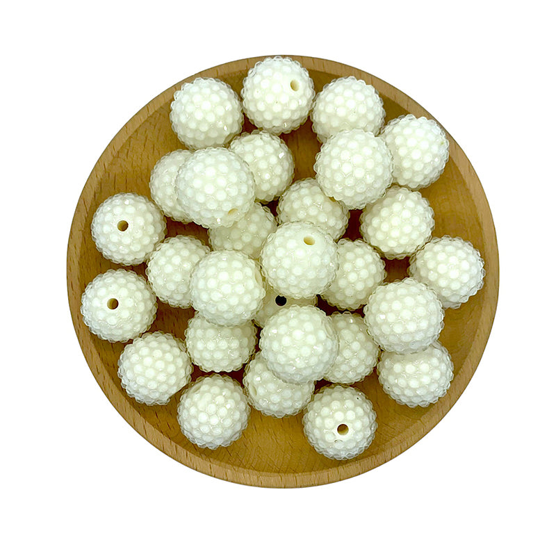 Bubblegum Round Rhinestone Beads 20mm Acrylic Transparent 50pcs 12