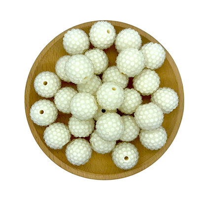Bubblegum Round Rhinestone Beads 20mm Acrylic Transparent 50pcs 12