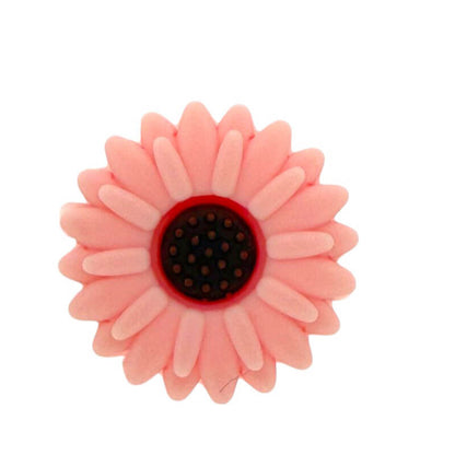 Silicone Focal Beads Daisy Sunflower Rounded Center 20pcs 17