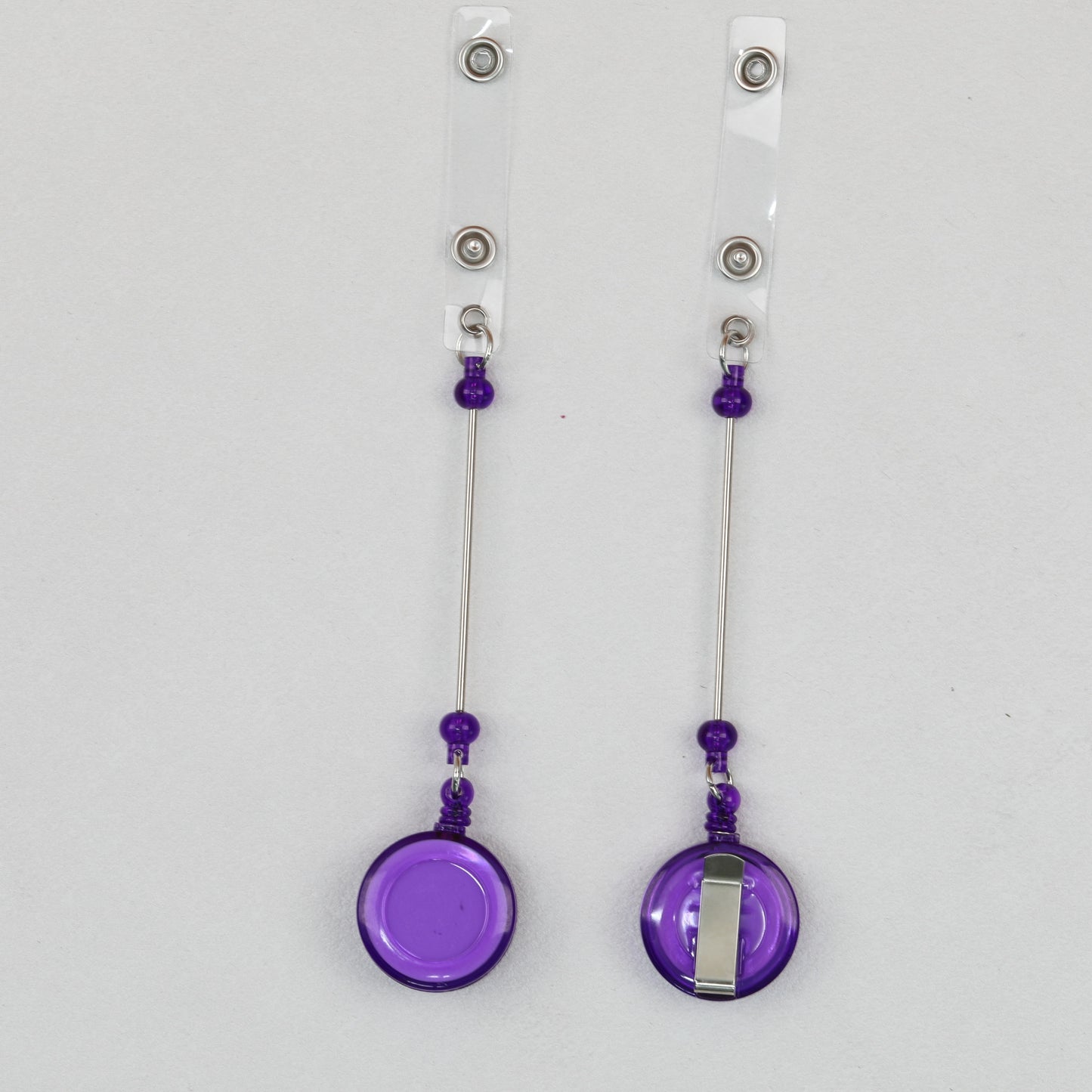 Beadable Badge Reels Retractable ID Keychain Clip