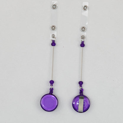 Beadable Badge Reels Retractable ID Keychain Clip