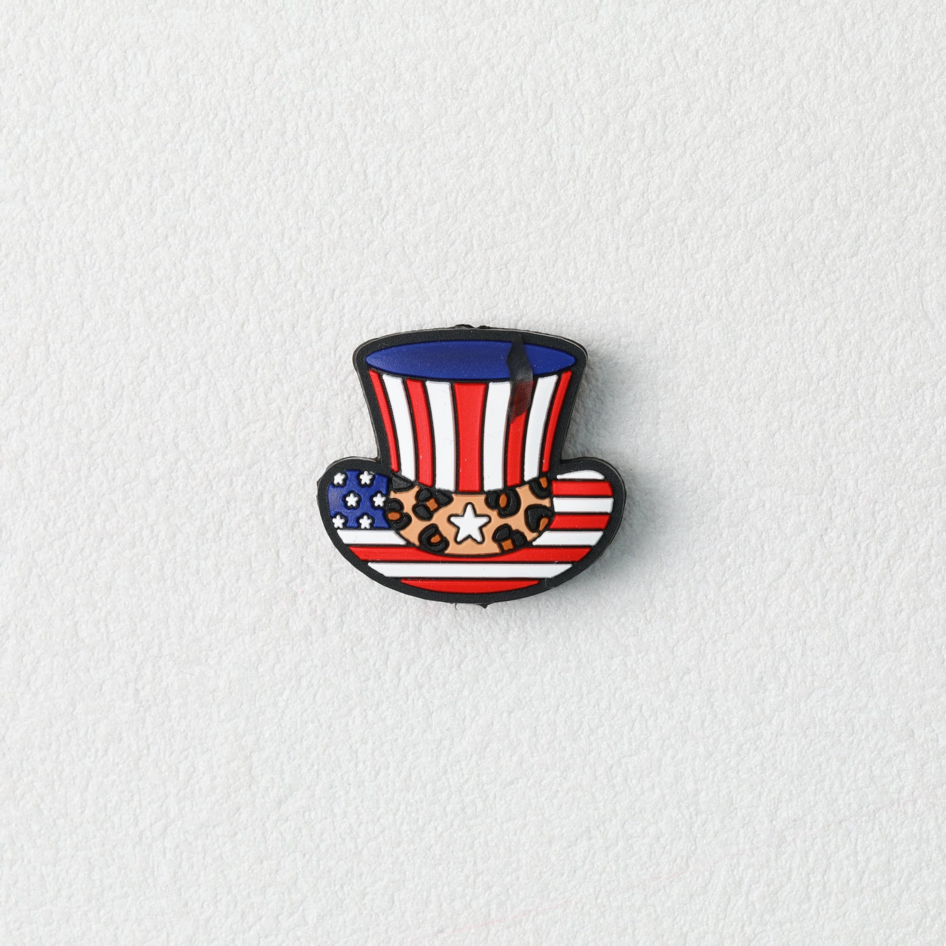 US Independence Day Gentleman Hat Silicone Focal Beads 20pcs 3