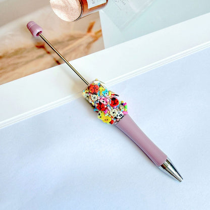 Creative Animal Cartoon Patch Rainbow Heart Beadable Pen 23