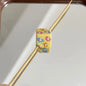 Hello Kitty Acrylic Square Beads 14mm Diagonal-hole Pastel 10pcs 2